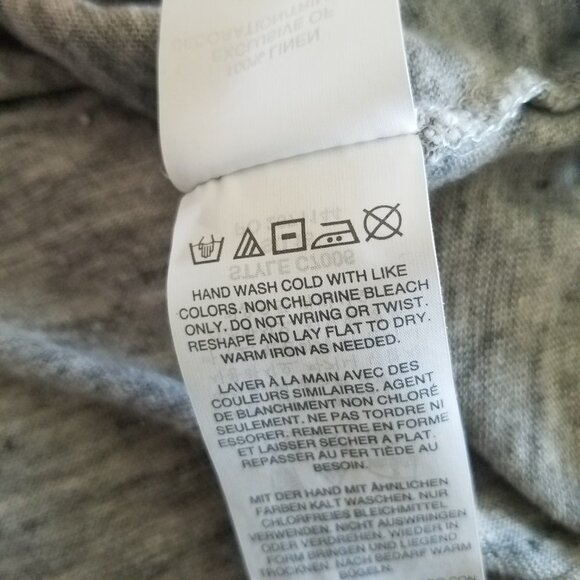 J Crew Black Label 100% Linen Tee with Aztec Embroidery and Tassels - Picture 9 of 10